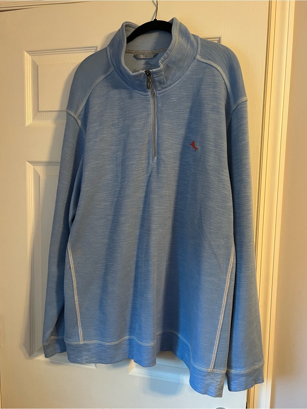 Tommy Bahama Light Blue Quarter-Zip Pullover